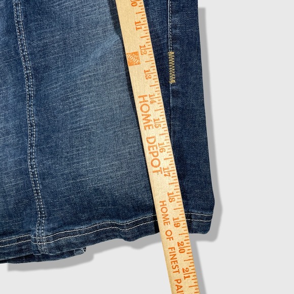 DKNY Jeans Denim Skirt Women 5 Blue Y2K Indie Sleaze Heart Charm Pencil Skirt - Picture 6 of 9